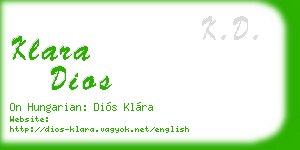 klara dios business card